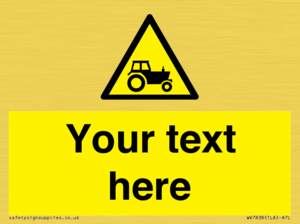 Custom warning farm machinery